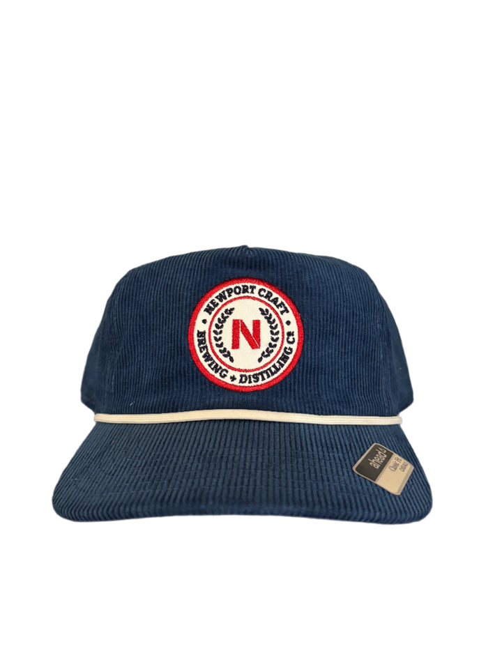 Corduroy Circle Patch Hat - Blue