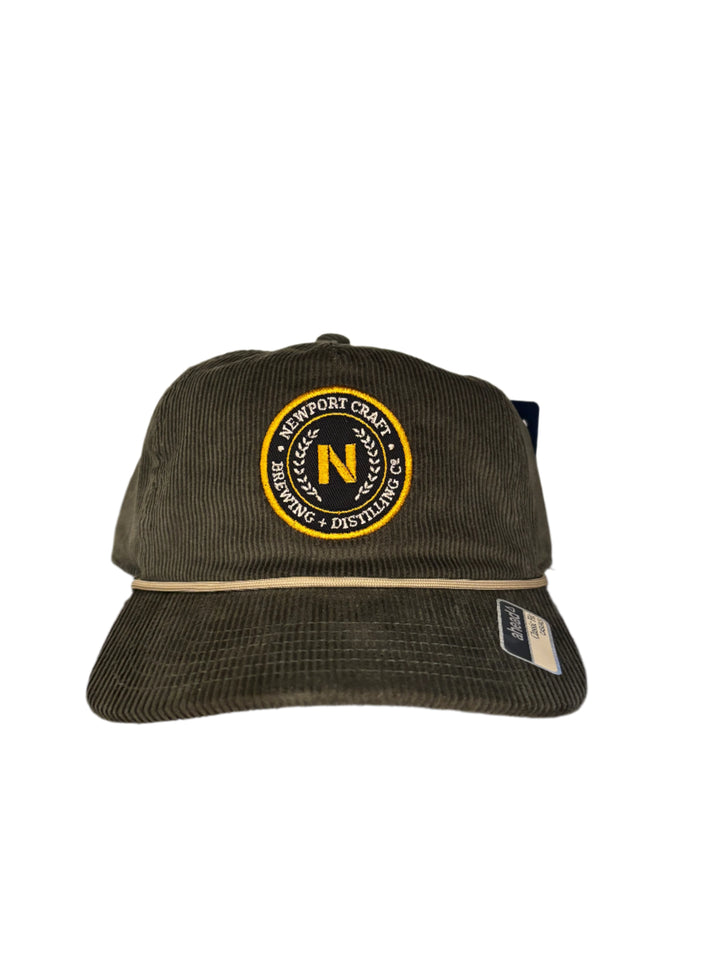 Corduroy Circle Patch Hat - Green
