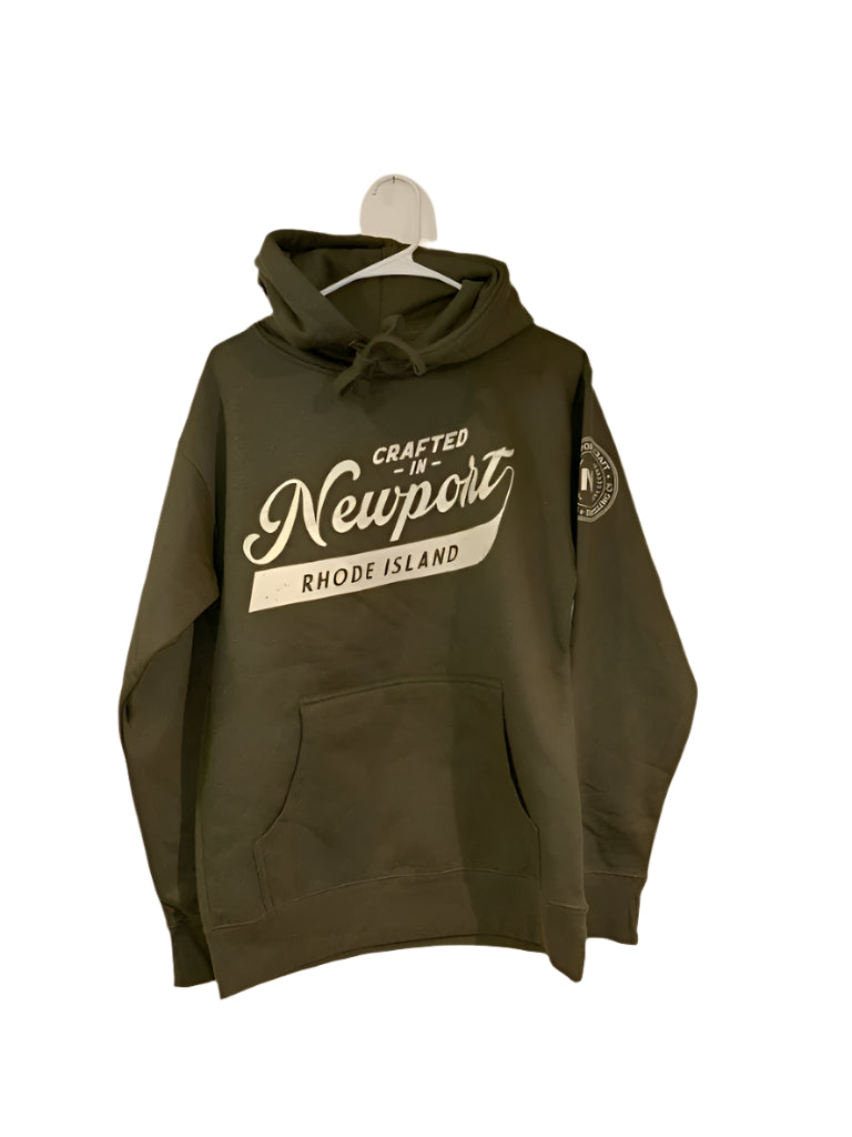 Crafted in Newport Green Hoodie