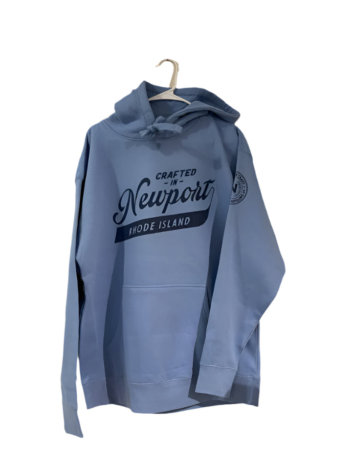 Crafted in Newport Blue Hoodie